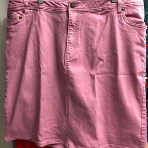 Ladies Mauve Jean Skirt 1X